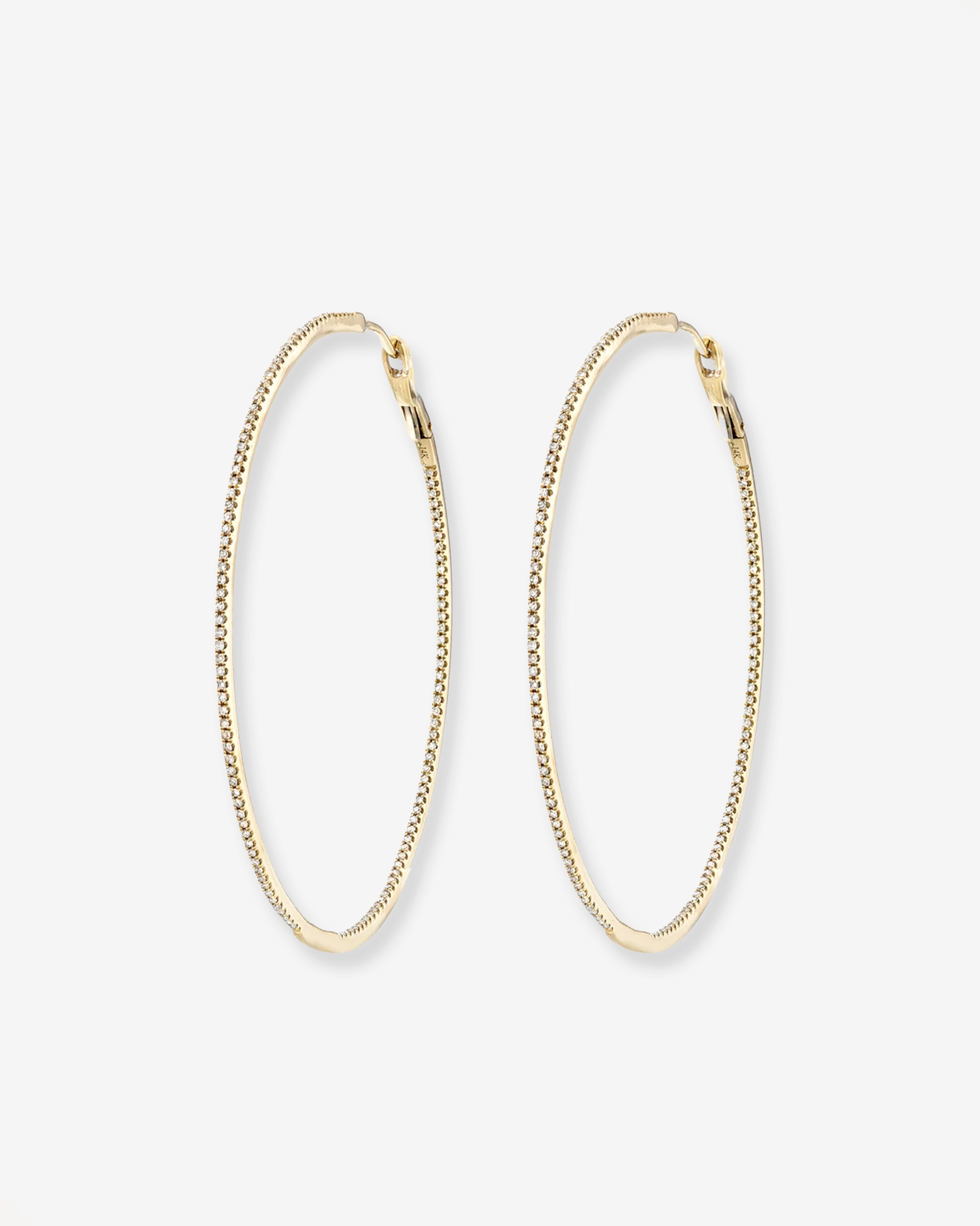 Diamond Large Hoops