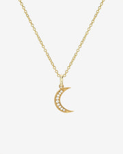 Diamond Moon Necklace
