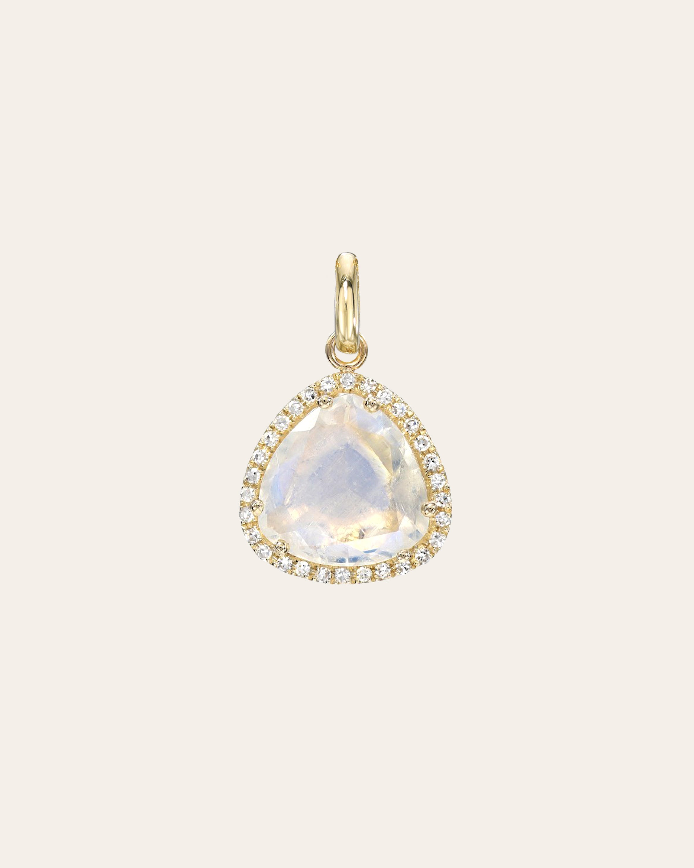 Diamond Moonstone Pendant