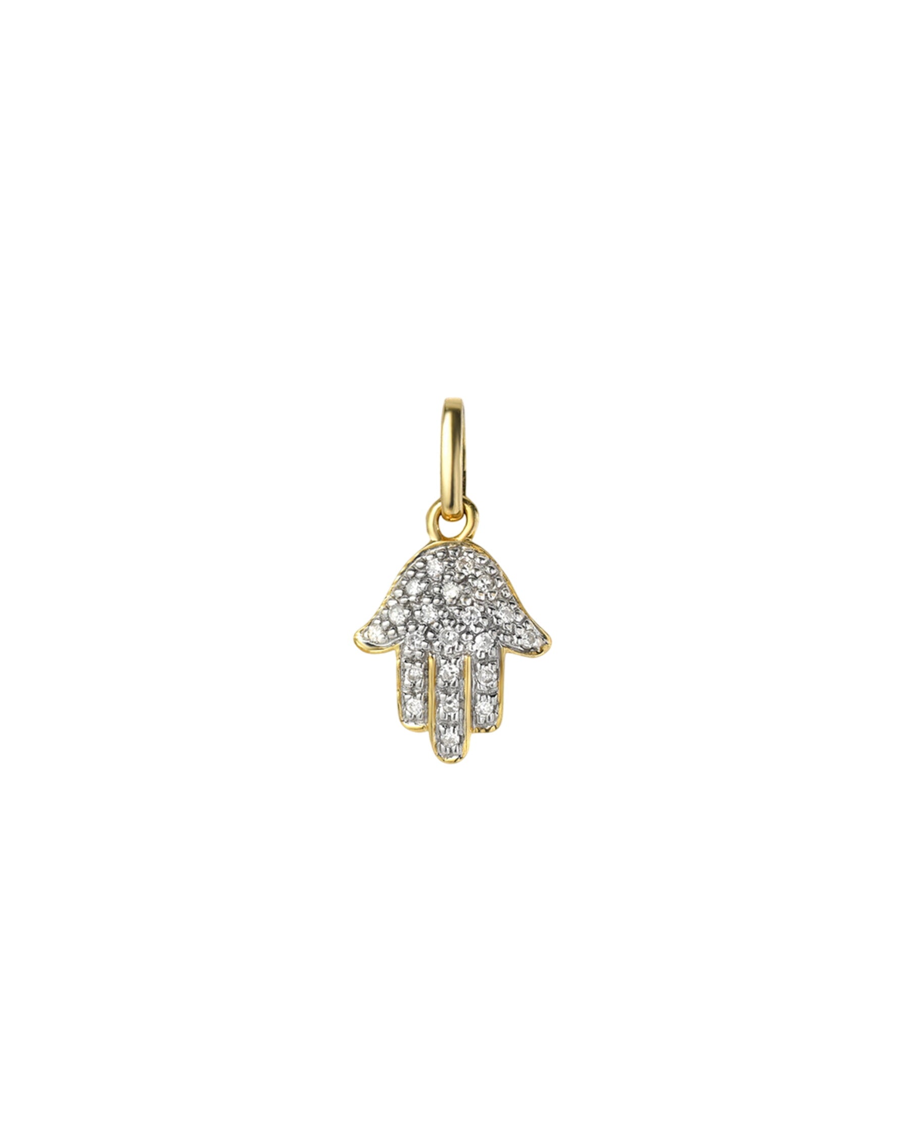 Diamond Pave Hamsa Pendant