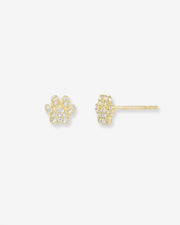 Diamond Paw Stud Earring