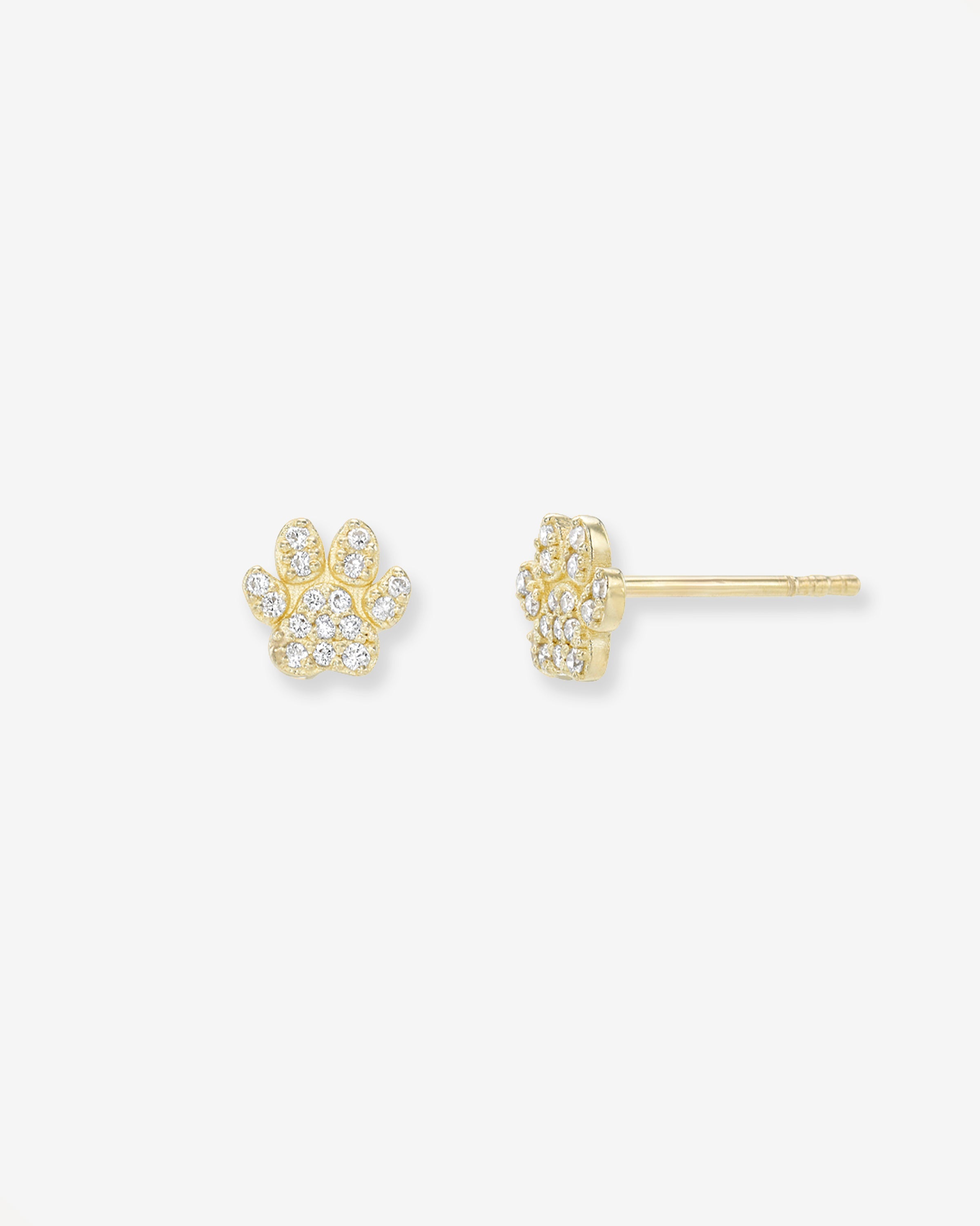 Diamond Paw Stud Earring