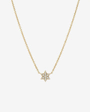 Diamond Star Of David Necklace