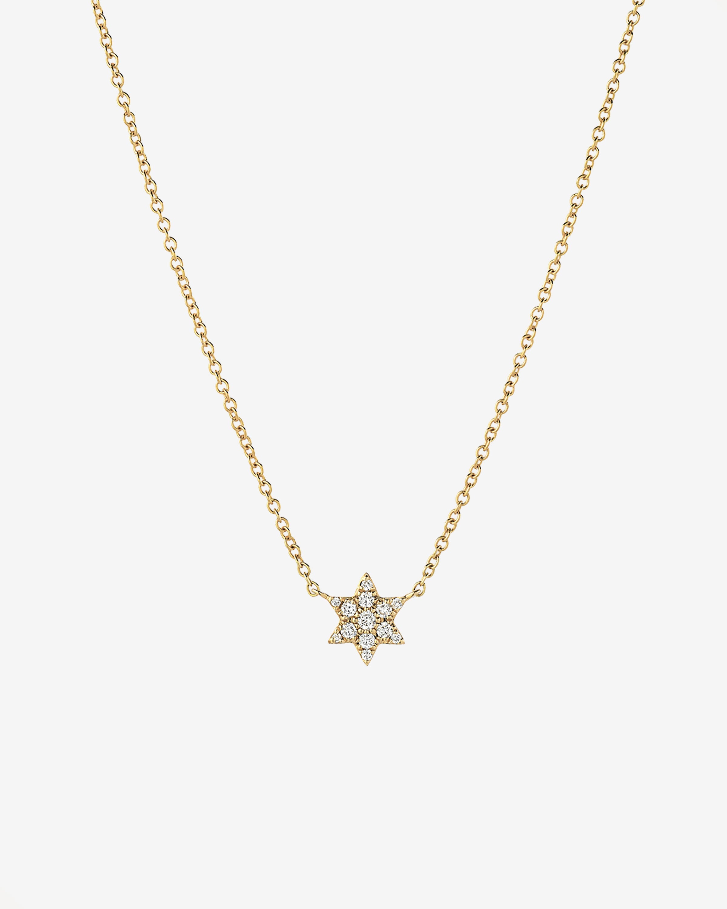 Diamond Star Of David Necklace