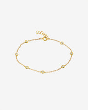 14k Diamond By The Yard Anklet