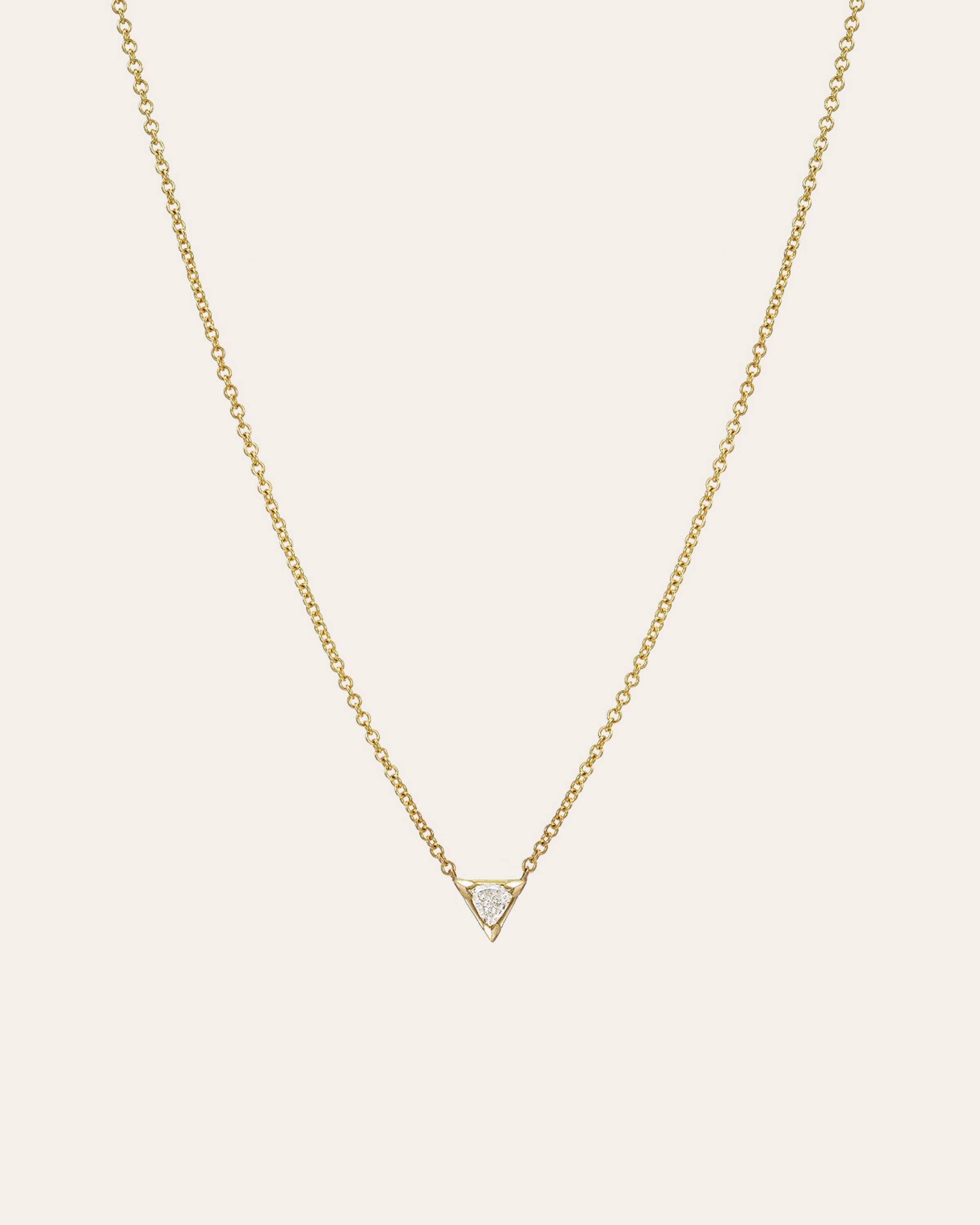 Diamond Trillion Necklace