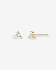Diamond Trio Stud Earrings