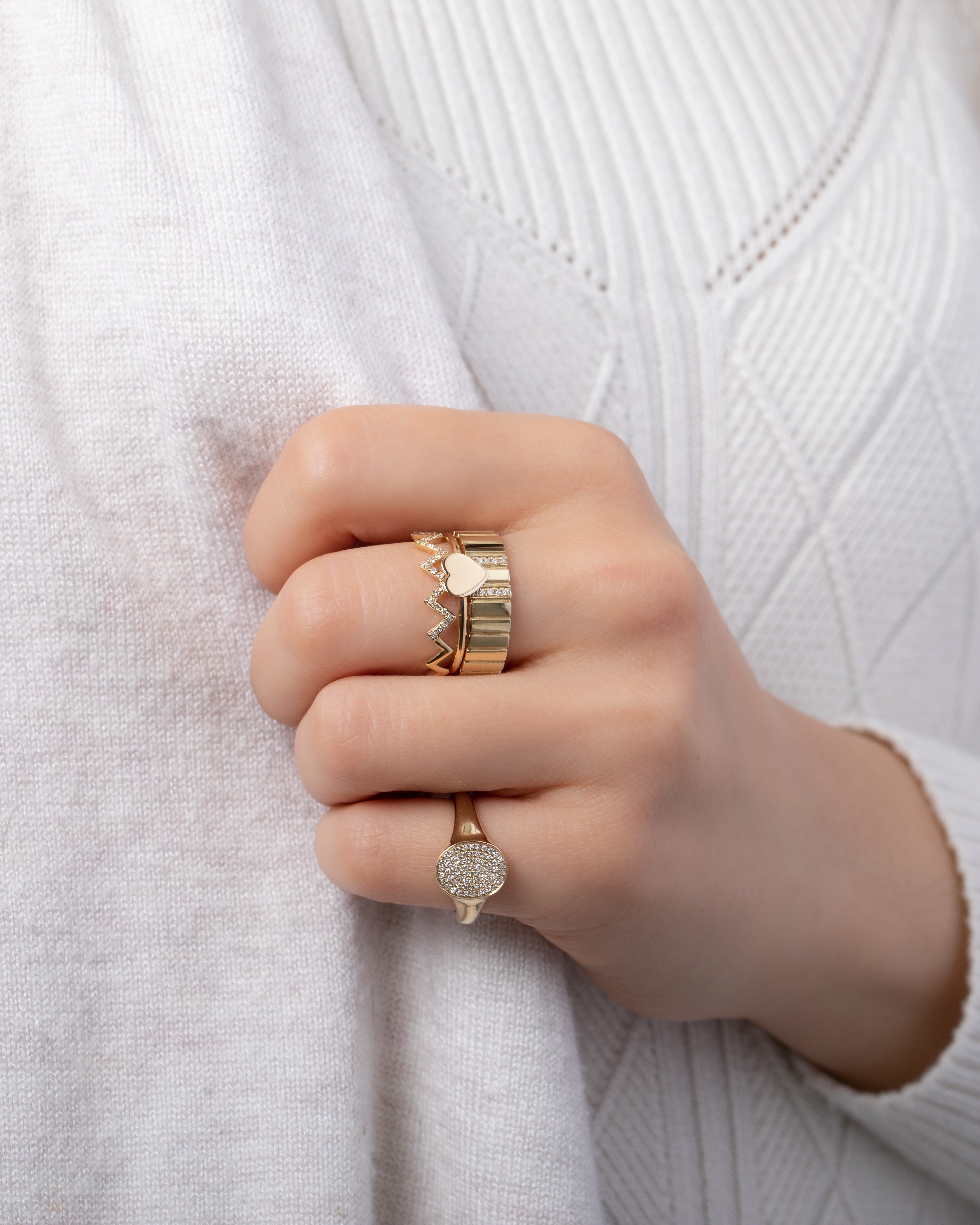 Pave Diamond Signet Ring