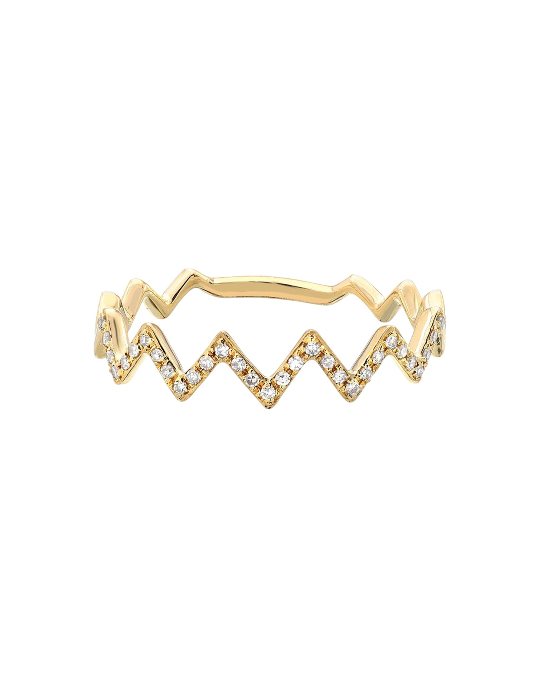 Diamond Zig Zag Ring