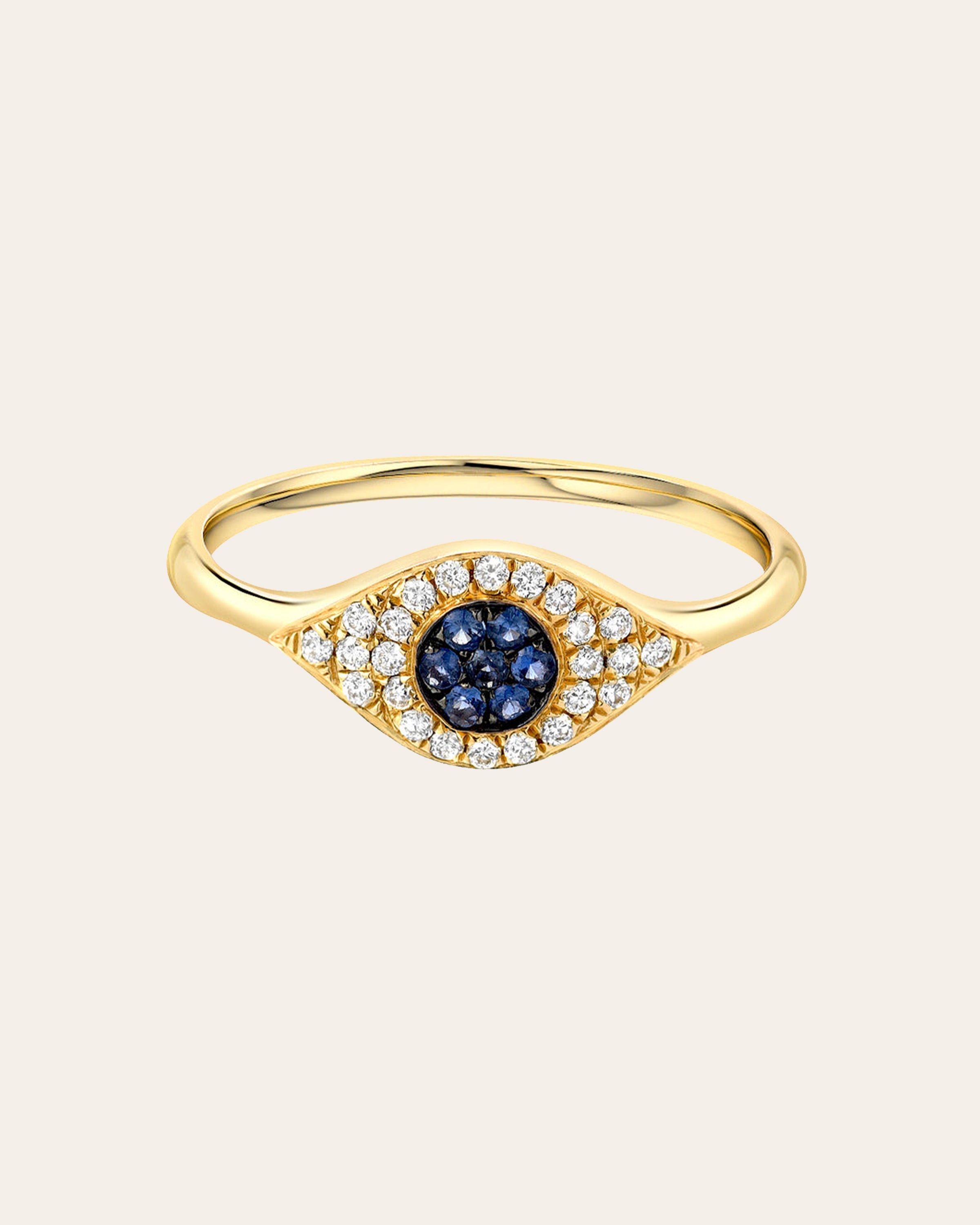 Diamond Evil Eye Ring