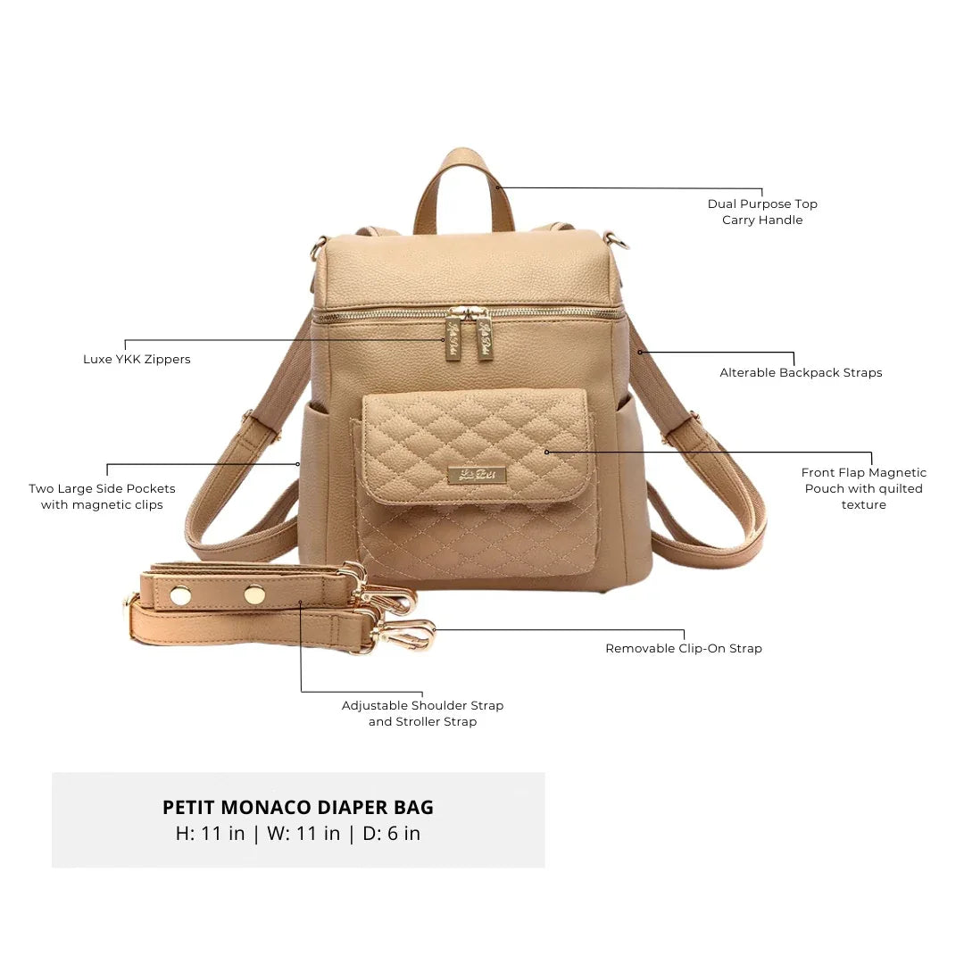 Petit Monaco Diaper Bag | Latte