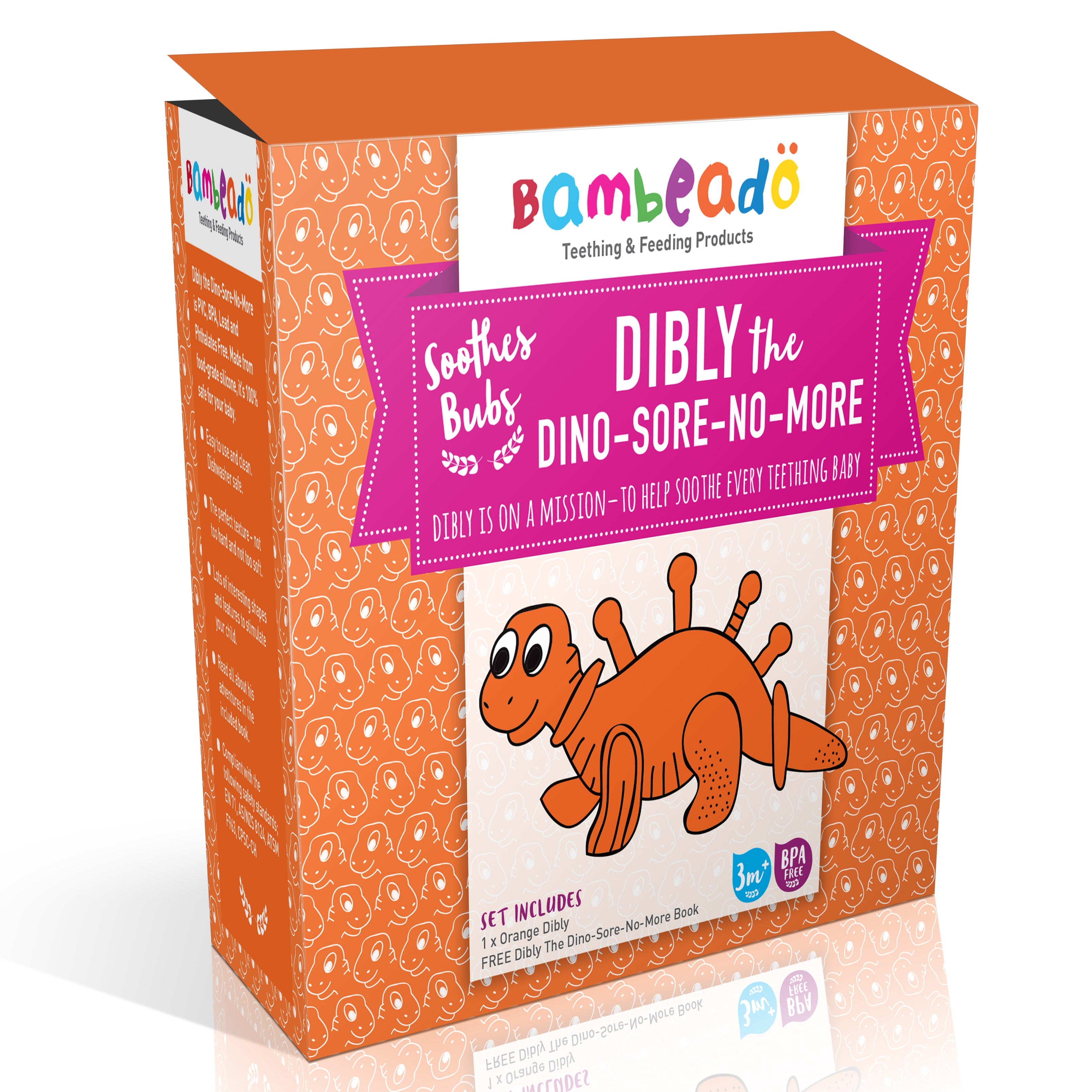 Dibly The Dino-sore-no-more - Orange