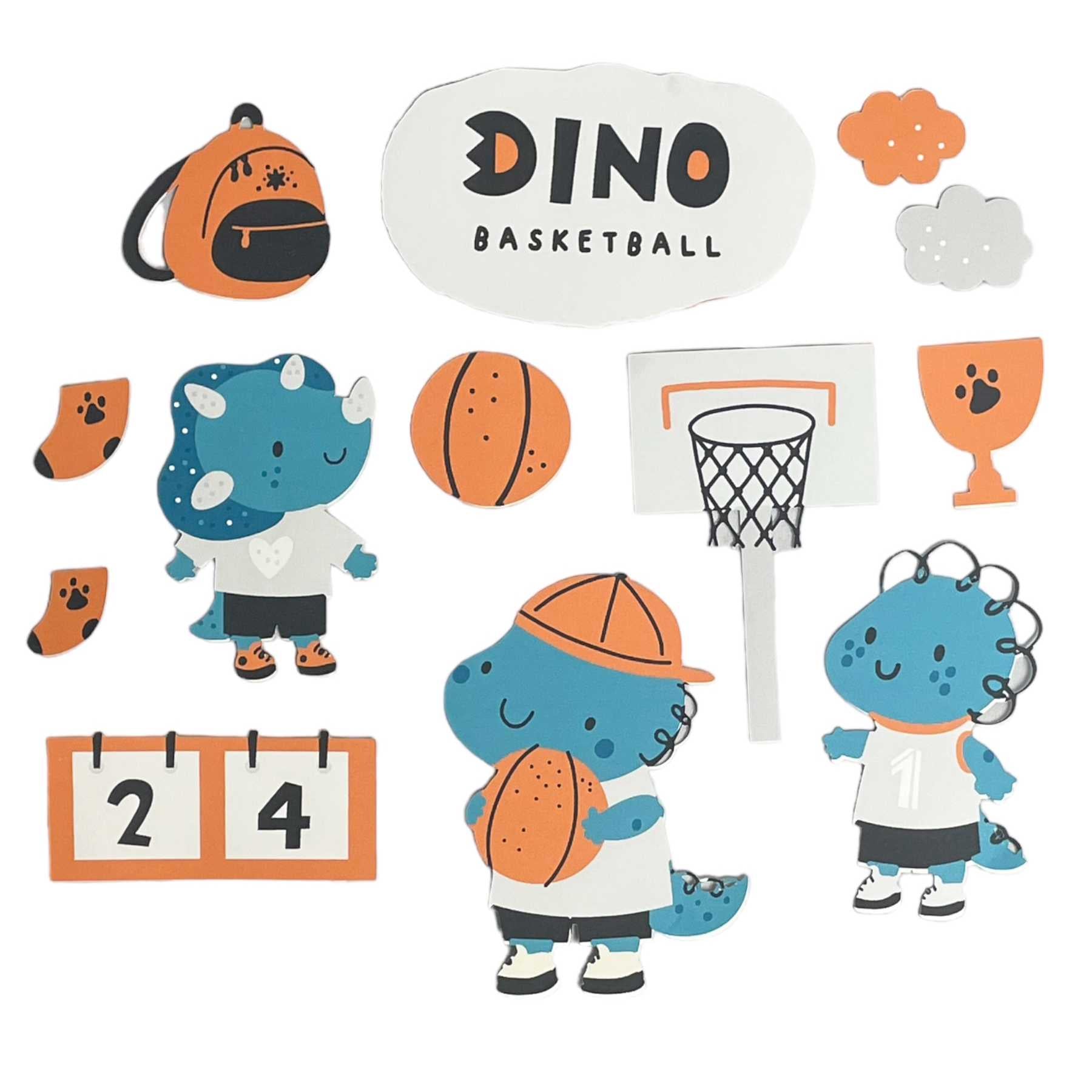 Dino Basketball Diaper Cake Kit