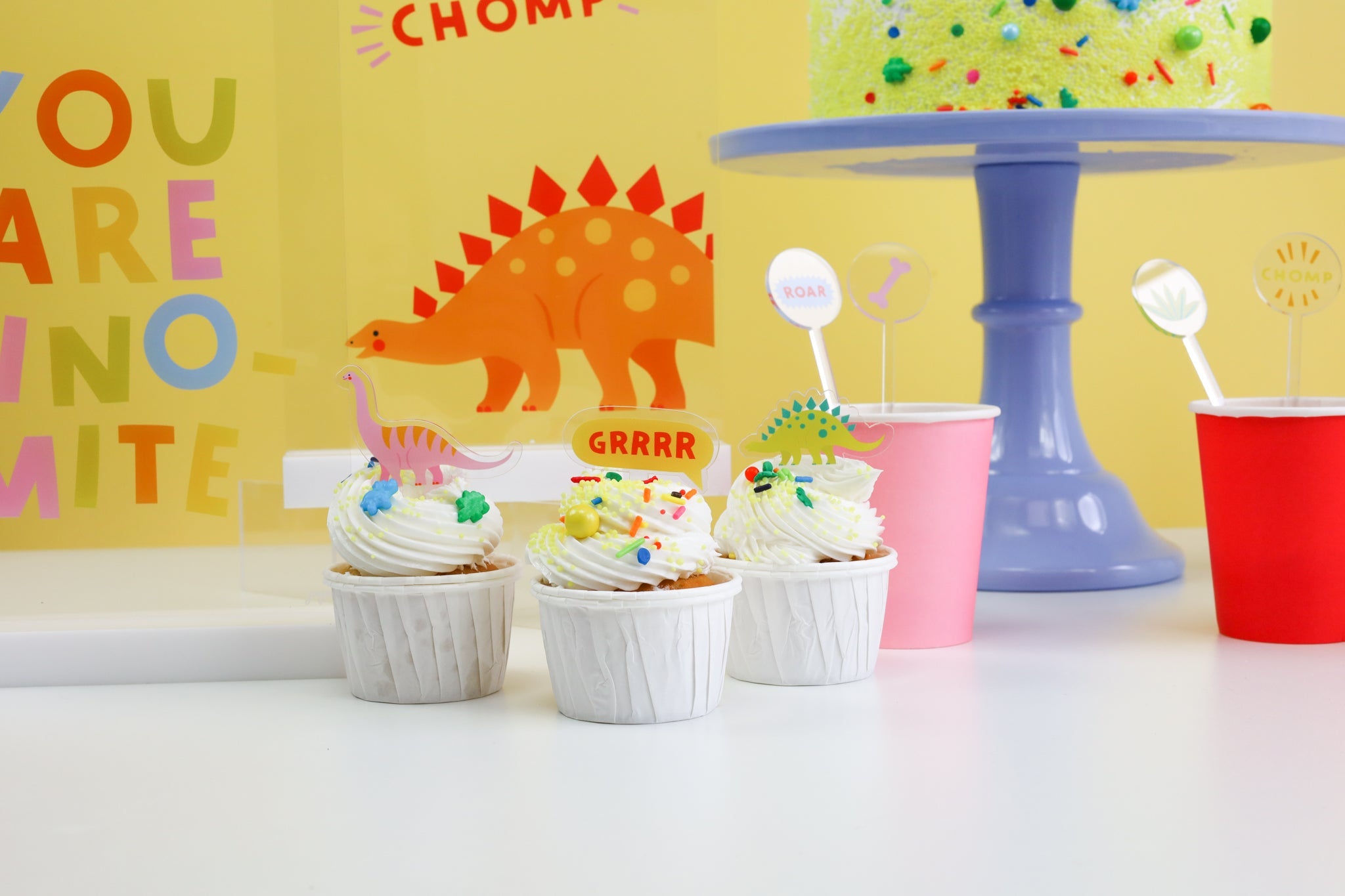 Dino-mite Dinasour Acrylic Mini Topper Set