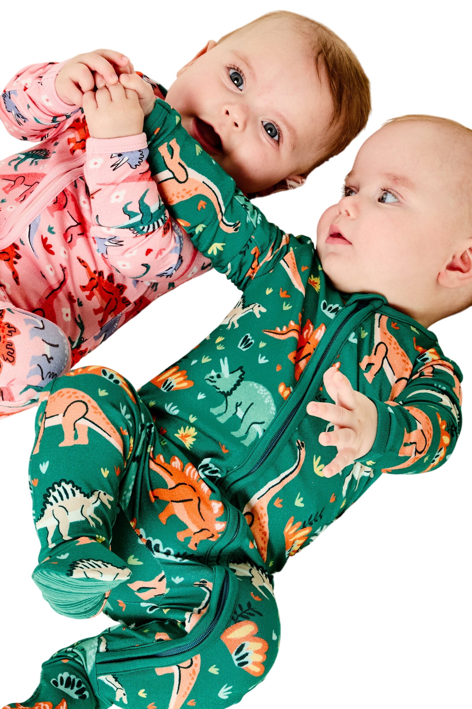 Soft & Stretchy Zipper Footie - Dinosaur Jungle