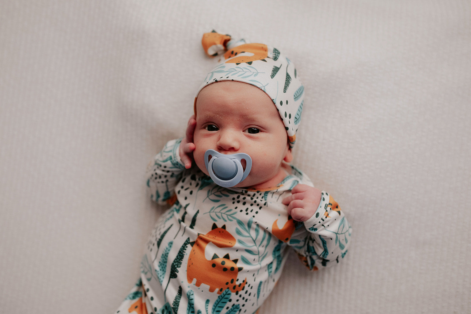 Dinosaur Themed Newborn Knotted Gown