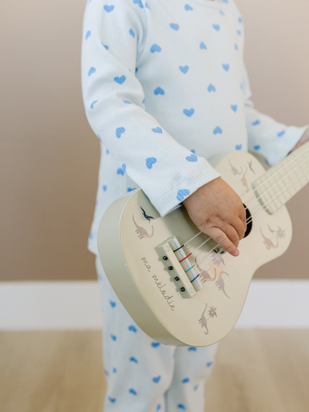 Leni & Romi | Kids Ribbed Cotton Set - Skydream Blue Hearts