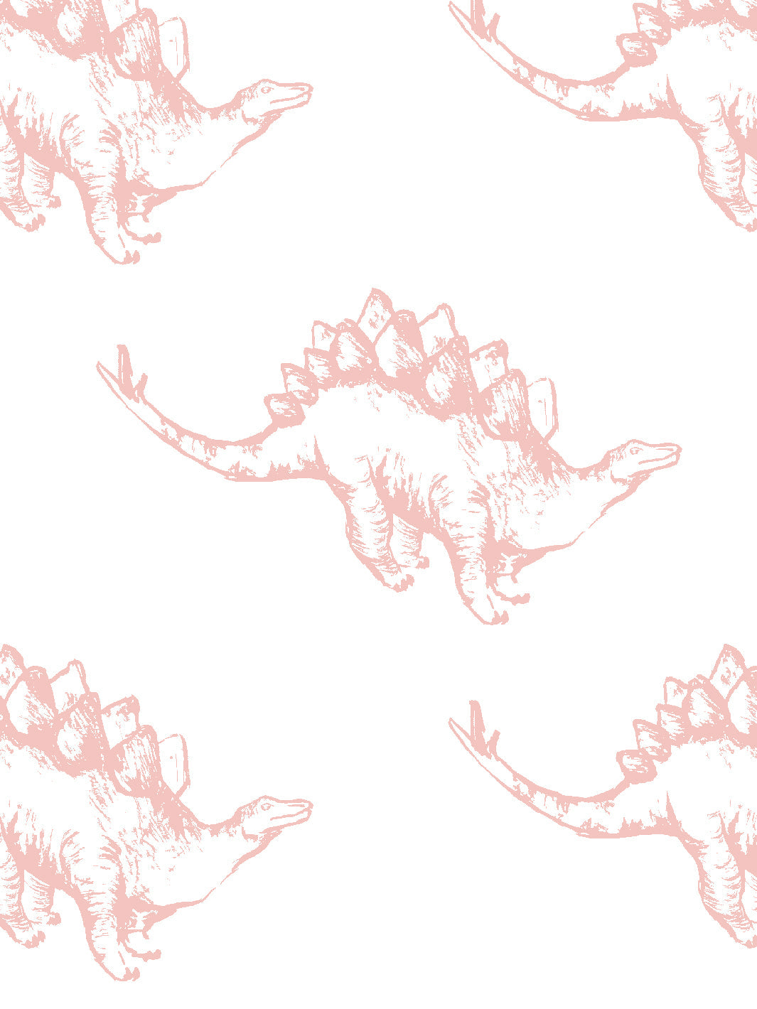 'dinos' Wallpaper By Tea Collection - Pink