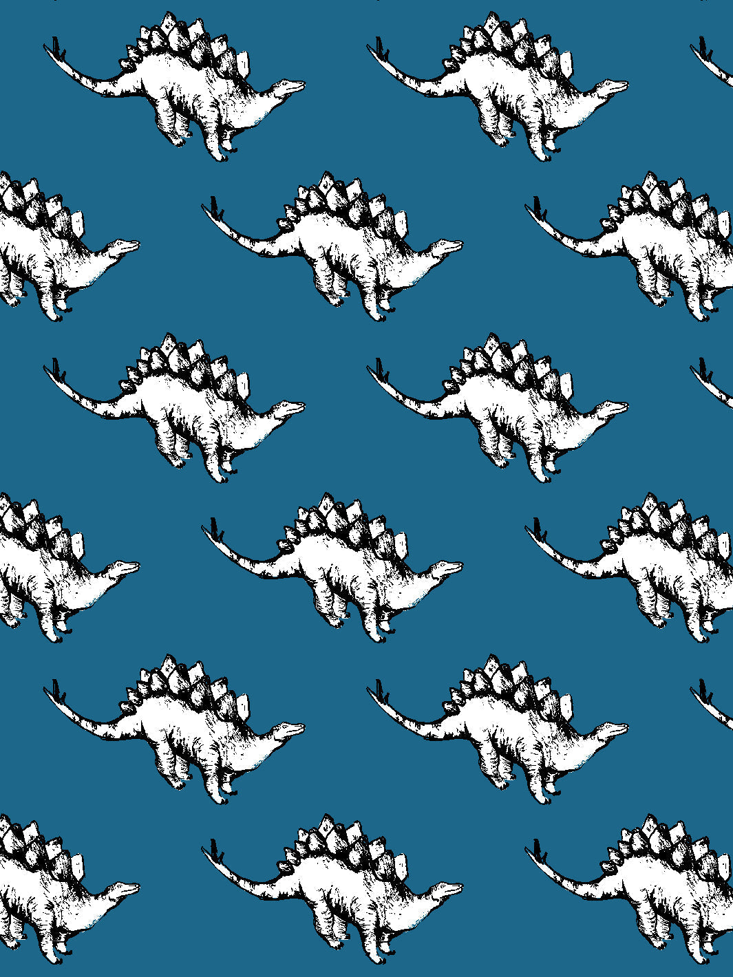 'dinos' Wallpaper By Tea Collection - Cadet Blue