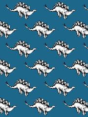 'dinos' Wallpaper By Tea Collection - Cadet Blue