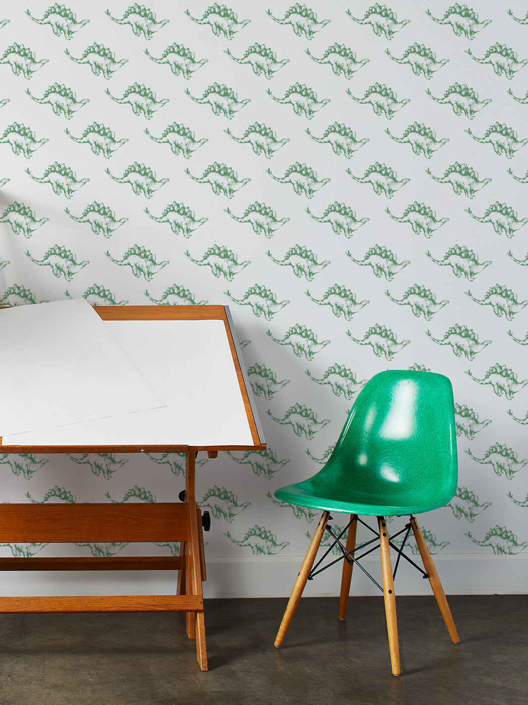 'dinos' Wallpaper By Tea Collection - Green