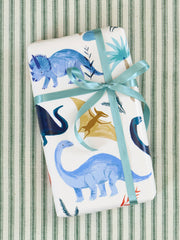 'dinosaur Kingdom' Gift Wrap By Meri Meri - White