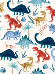 'dinosaur Kingdom' Wallpaper By Meri Meri - Cream