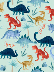 'dinosaur Kingdom' Wallpaper By Meri Meri - Mint
