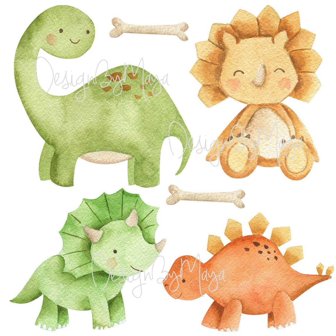 Dinosaur Decals - Fabric Nursery Wall Art Decals
