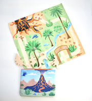 Dinosaur Play Mat & Travel Toy Pouch For Toddler Road Trips