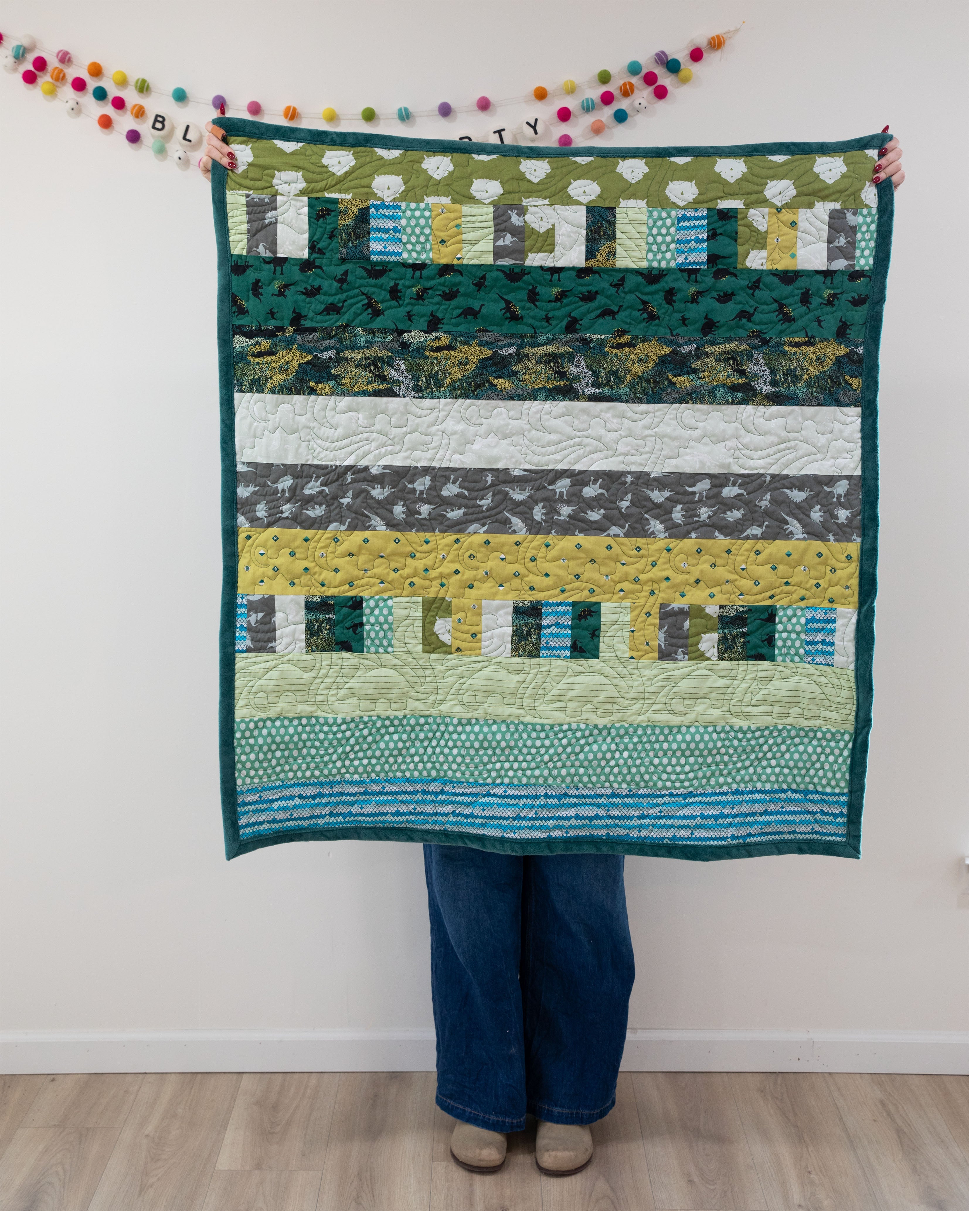 Bricks And Beams Quilt Kit - Dinosaurs