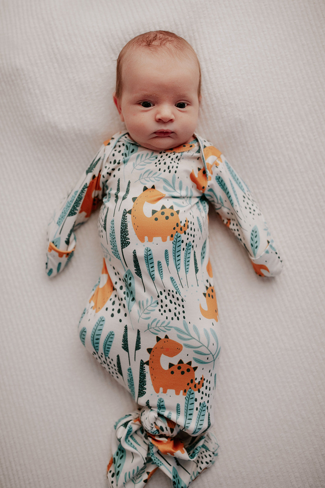 Dinosaur Themed Newborn Knotted Gown