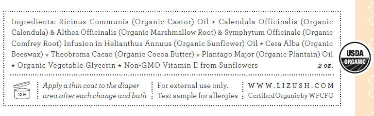 Organic Diaper Balm To Protect, Calm And Nourish