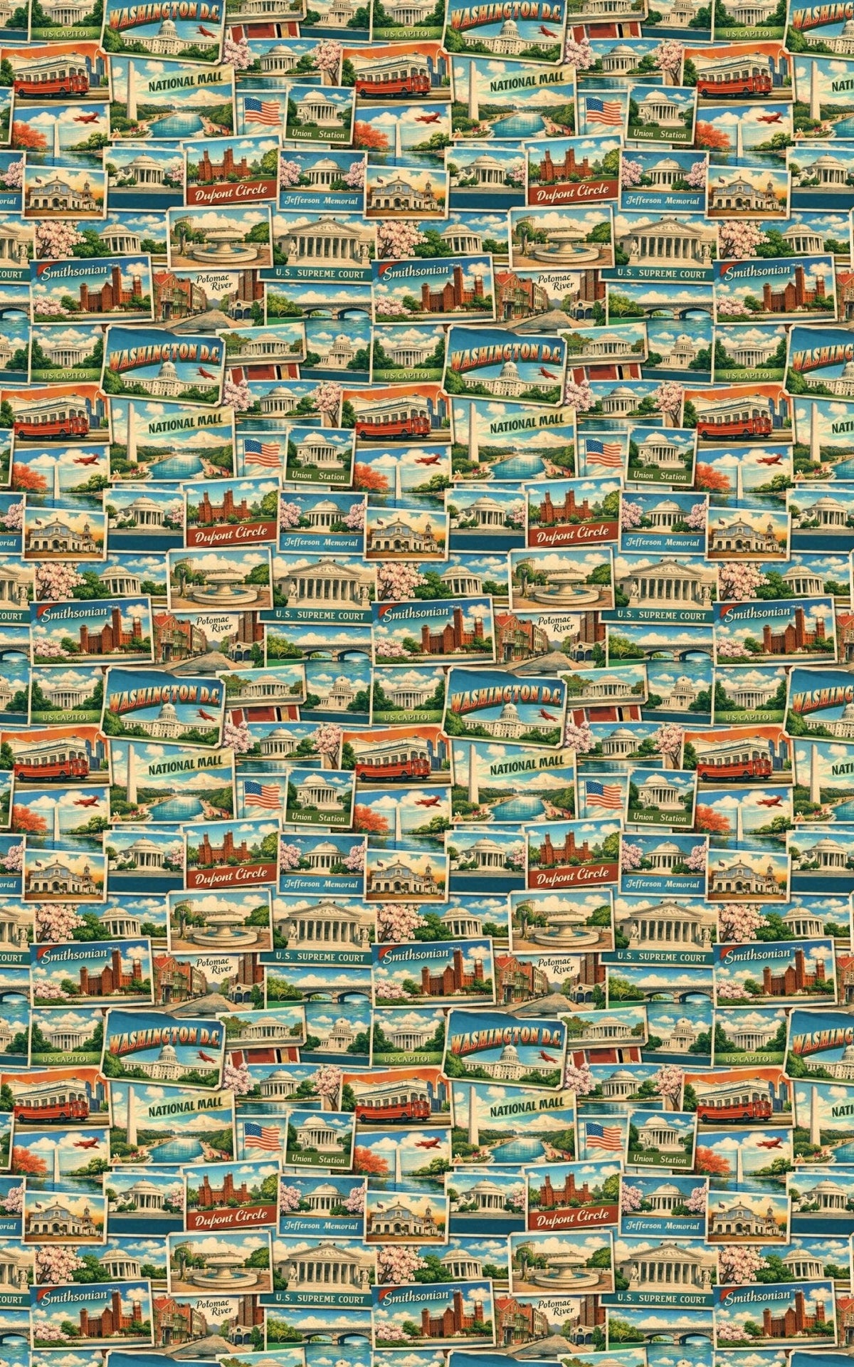 District Of Columbia Postcard Memories Wrapping Paper