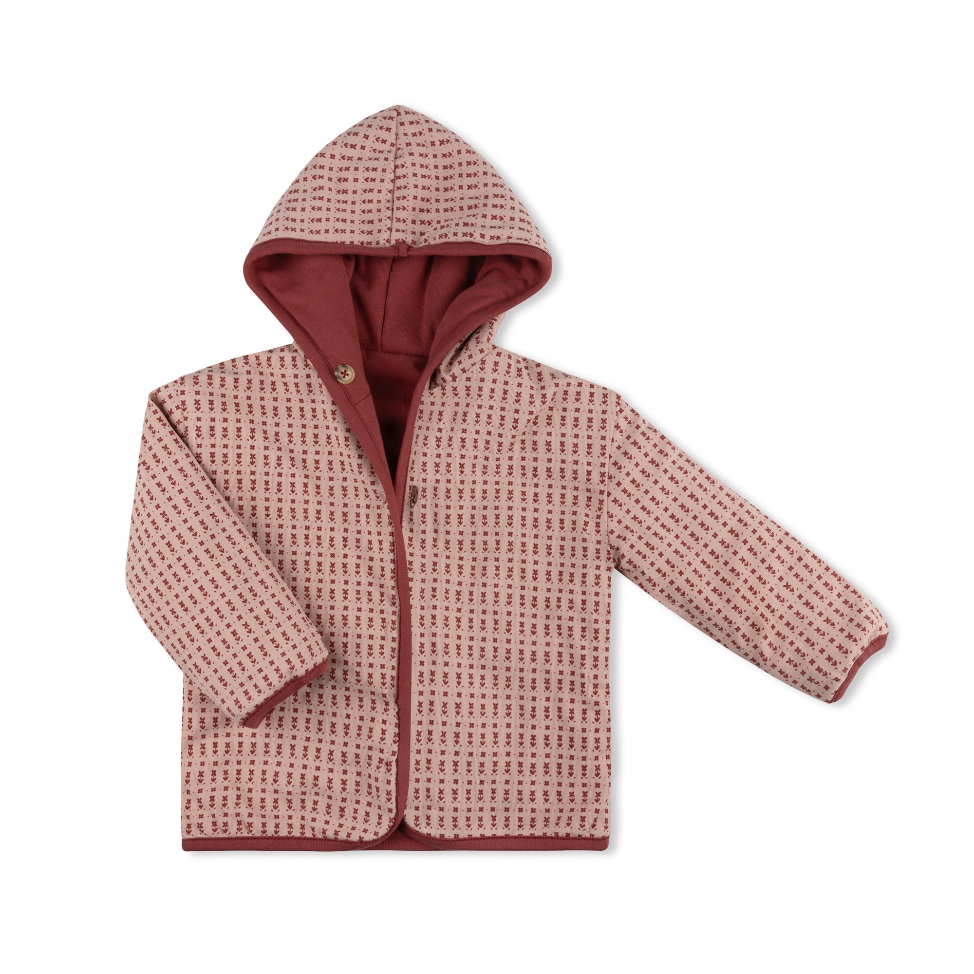 Ditsy Print Jacket And Hat