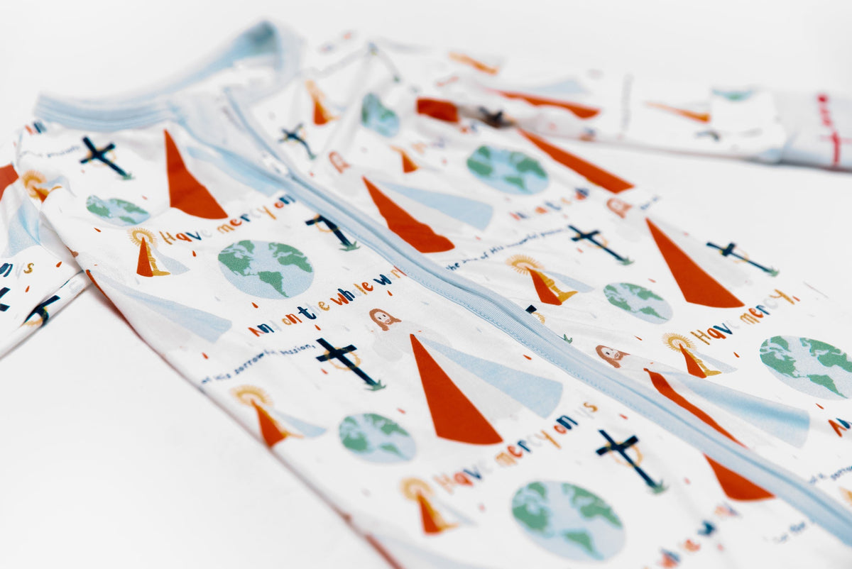 Divine Mercy Footie Baby Pajamas