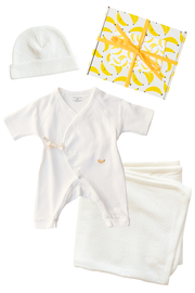 White Pointelle Baby Gift Set