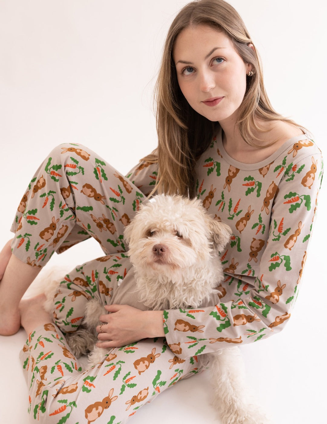 Dog Beige Bunny Pajamas