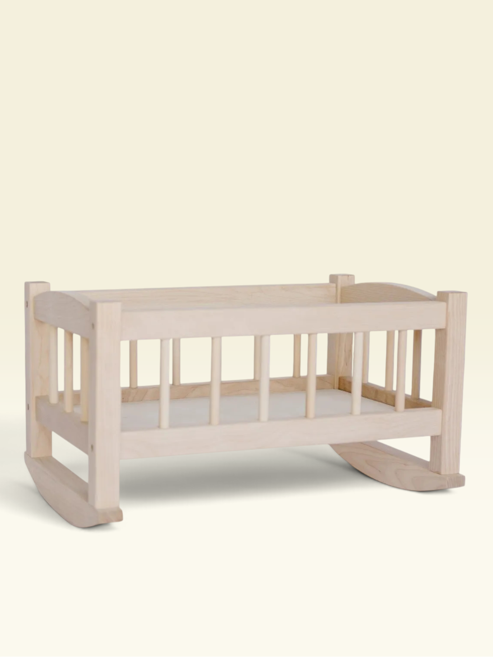 Bebenita | Wooden Baby Doll Cradle Bed In Natural Birch