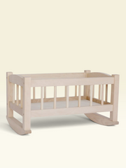 Bebenita | Wooden Baby Doll Cradle Bed In Natural Birch