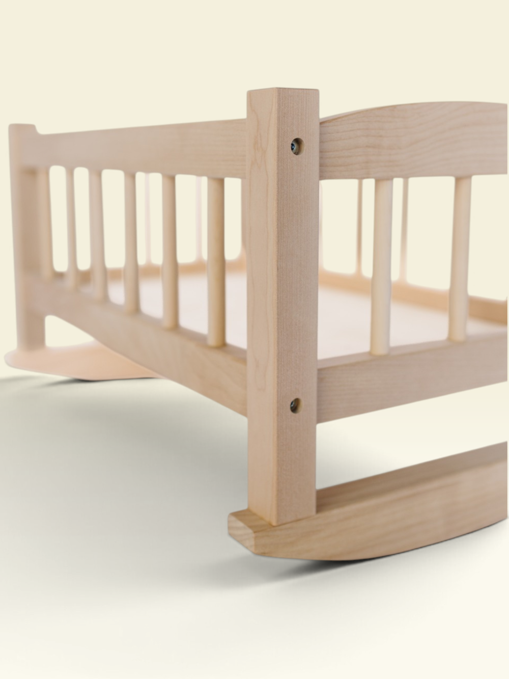 Bebenita | Wooden Baby Doll Cradle Bed In Natural Birch
