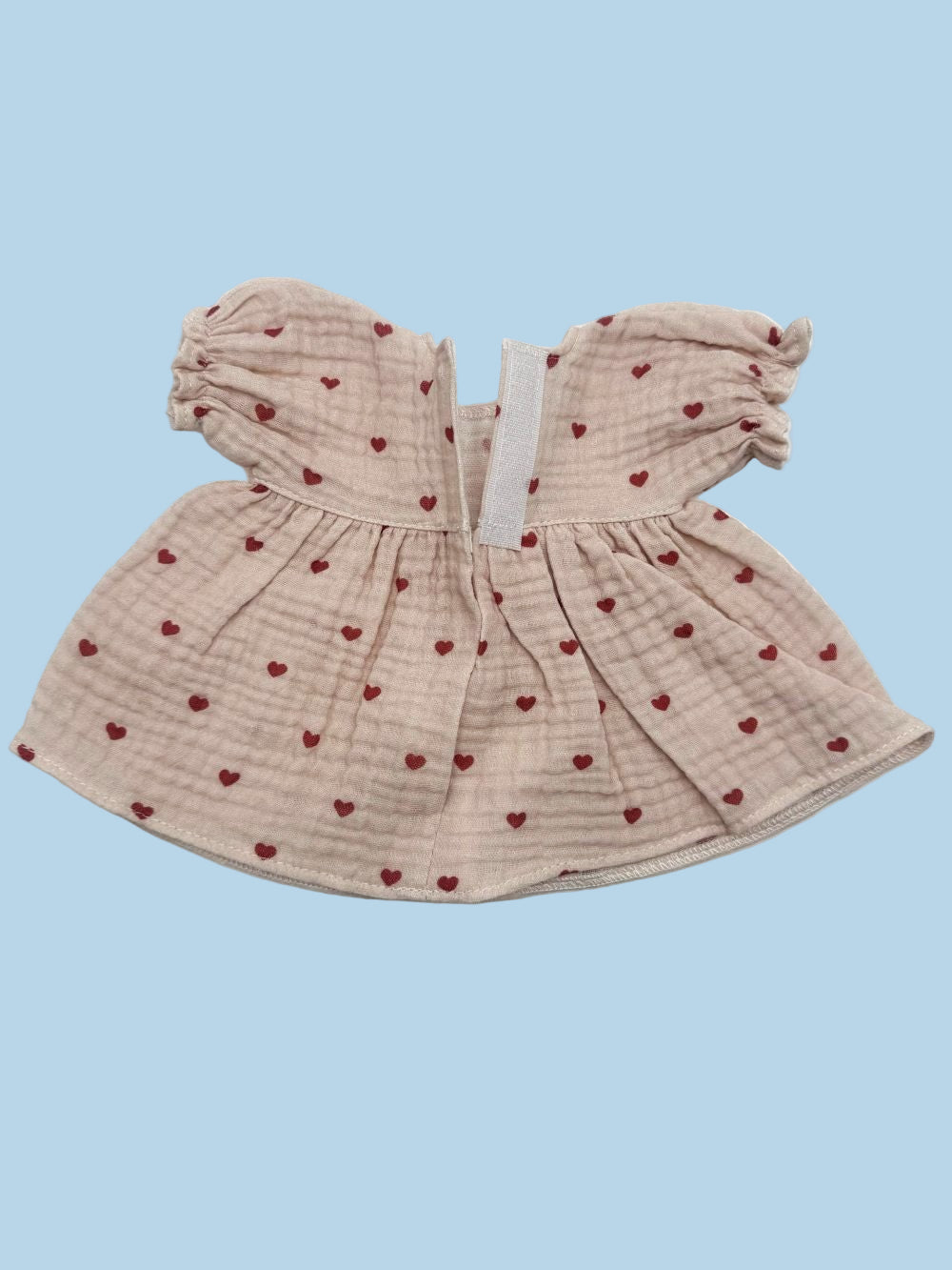 Minikane Doll Clothes | Muslin Dress W/ Headband - Dreamy Mauve Hearts (11" & 13" Dolls)