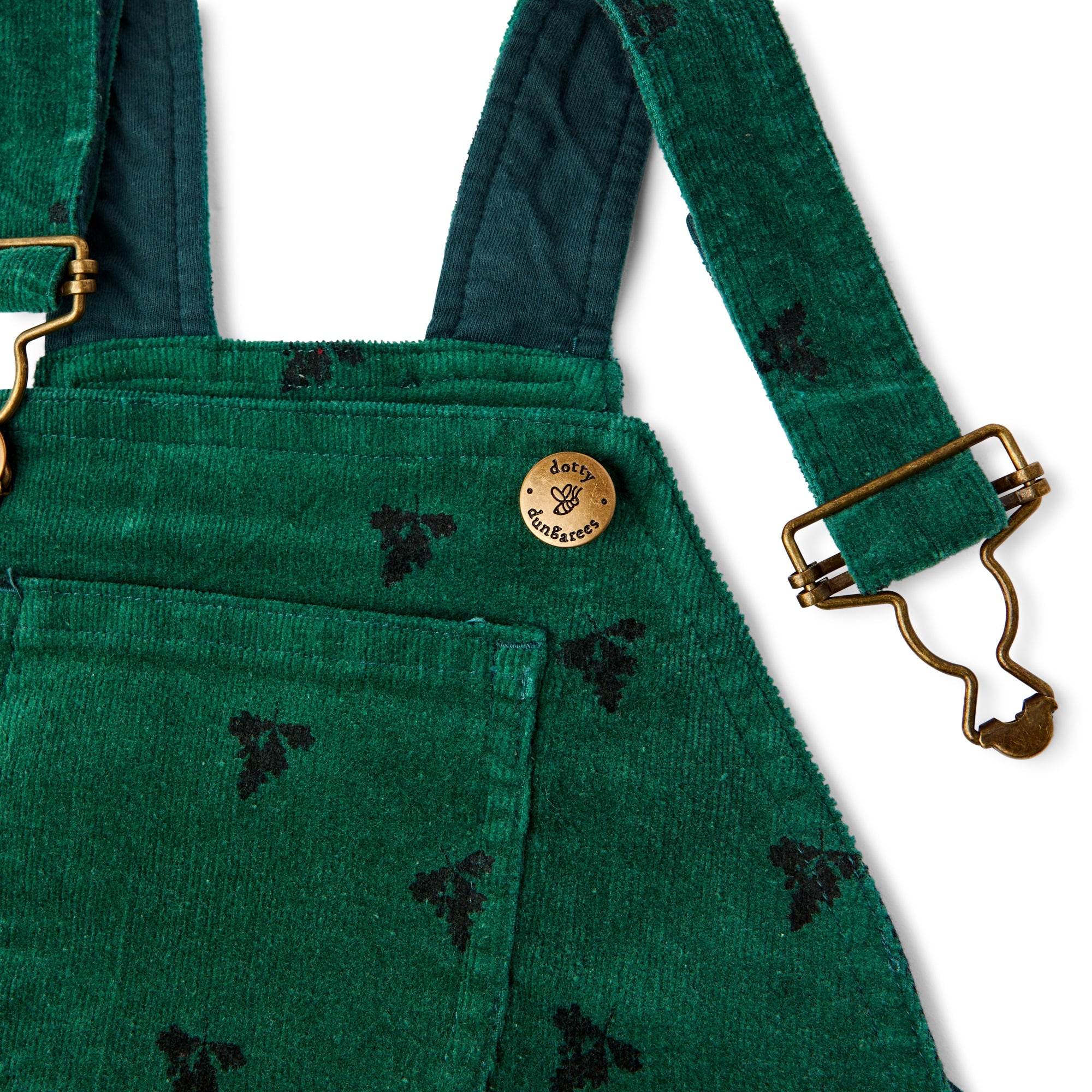 Green Acorn Printed Overalls