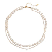 Double Pearl Necklace