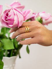 Double Wave Ring