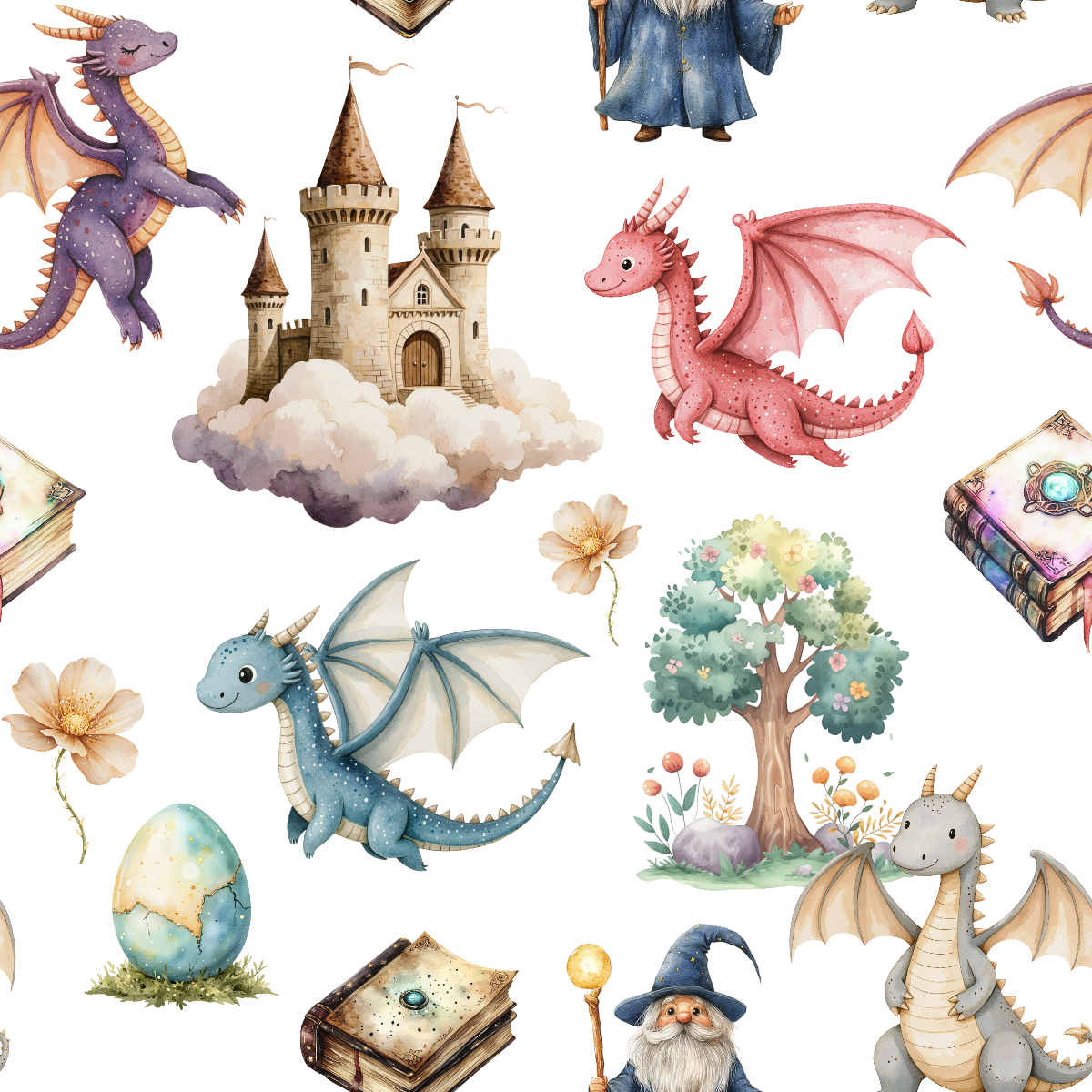 Dragon's Kingdom Minky Baby Blanket