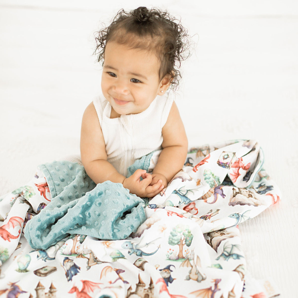 Dragon's Kingdom Minky Baby Blanket
