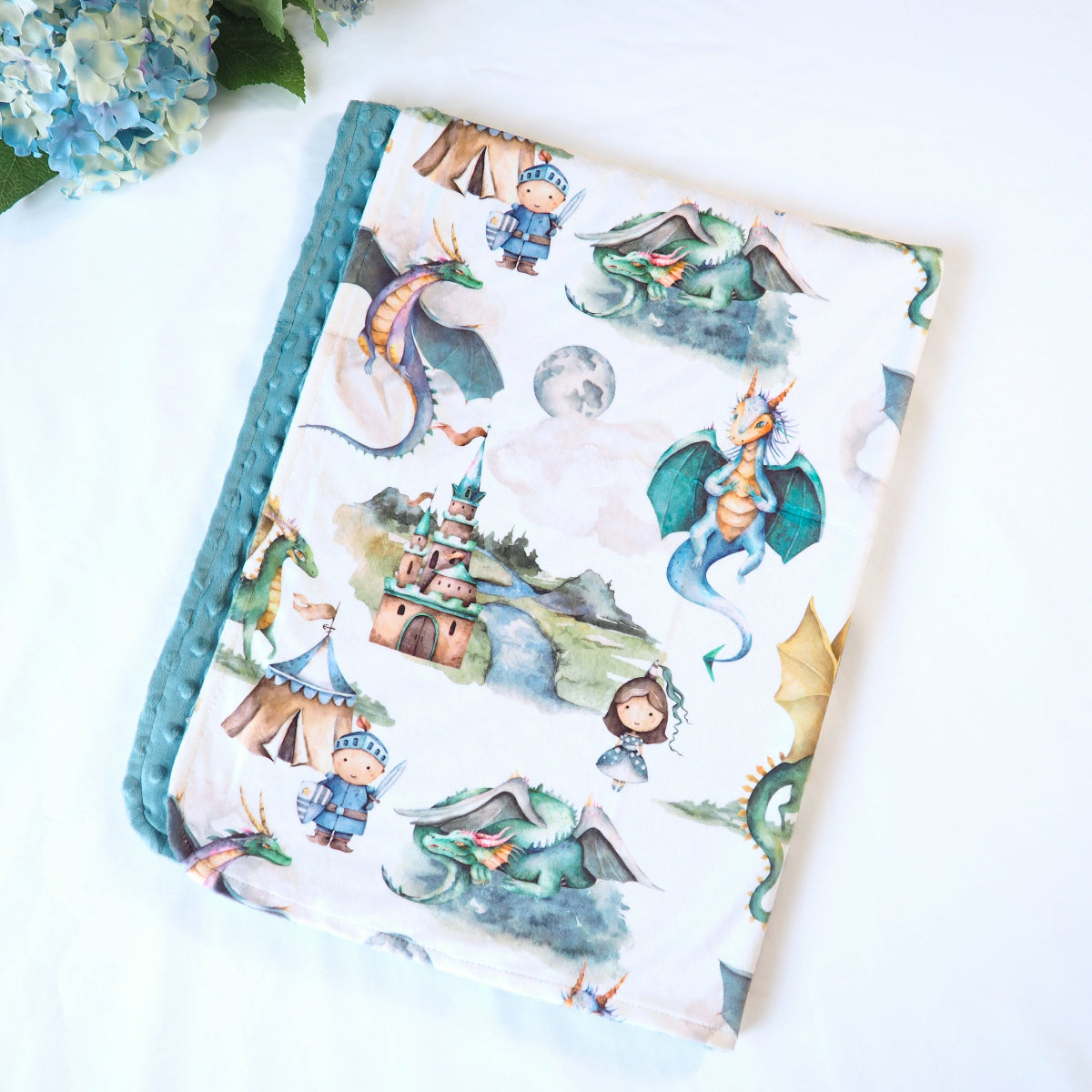 Dragons & Knights Minky Baby Blanket