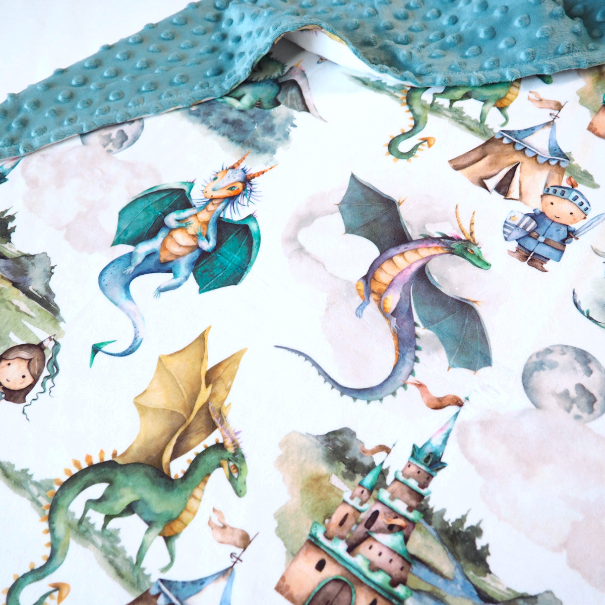 Dragons & Knights Minky Baby Blanket