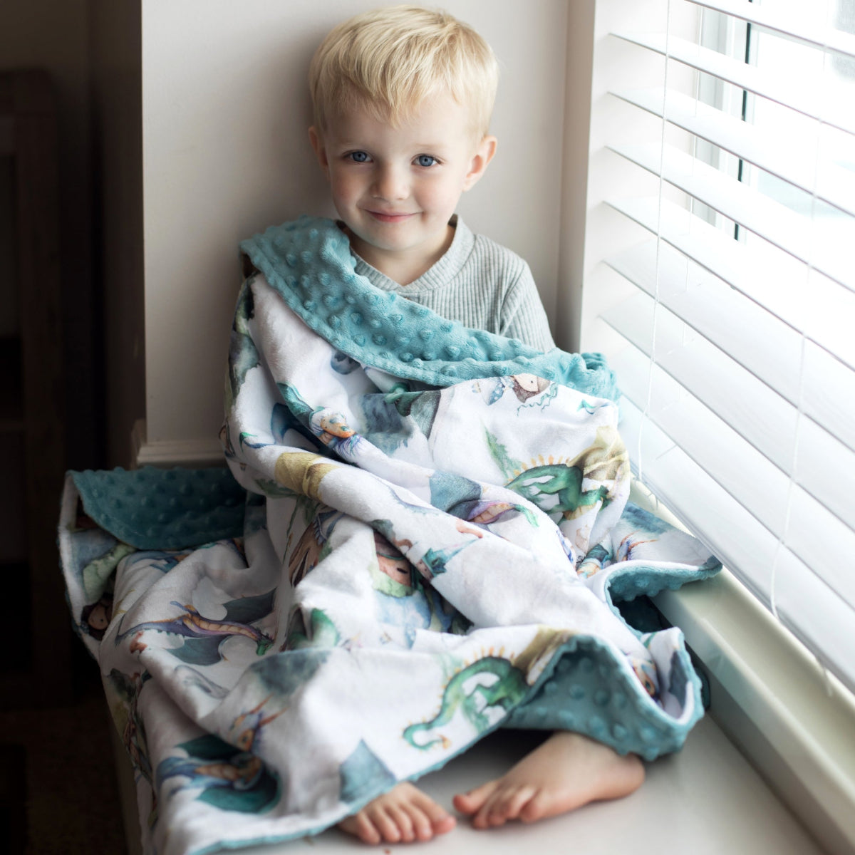 Dragons & Knights Minky Baby Blanket